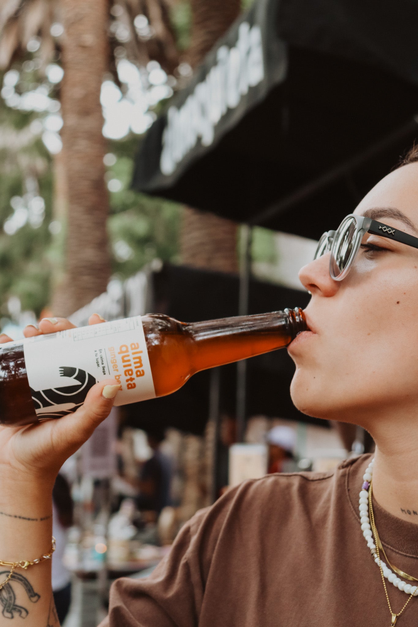 Ginger Beer no Alcohólica Almaquieta, elaborada en CDMX.